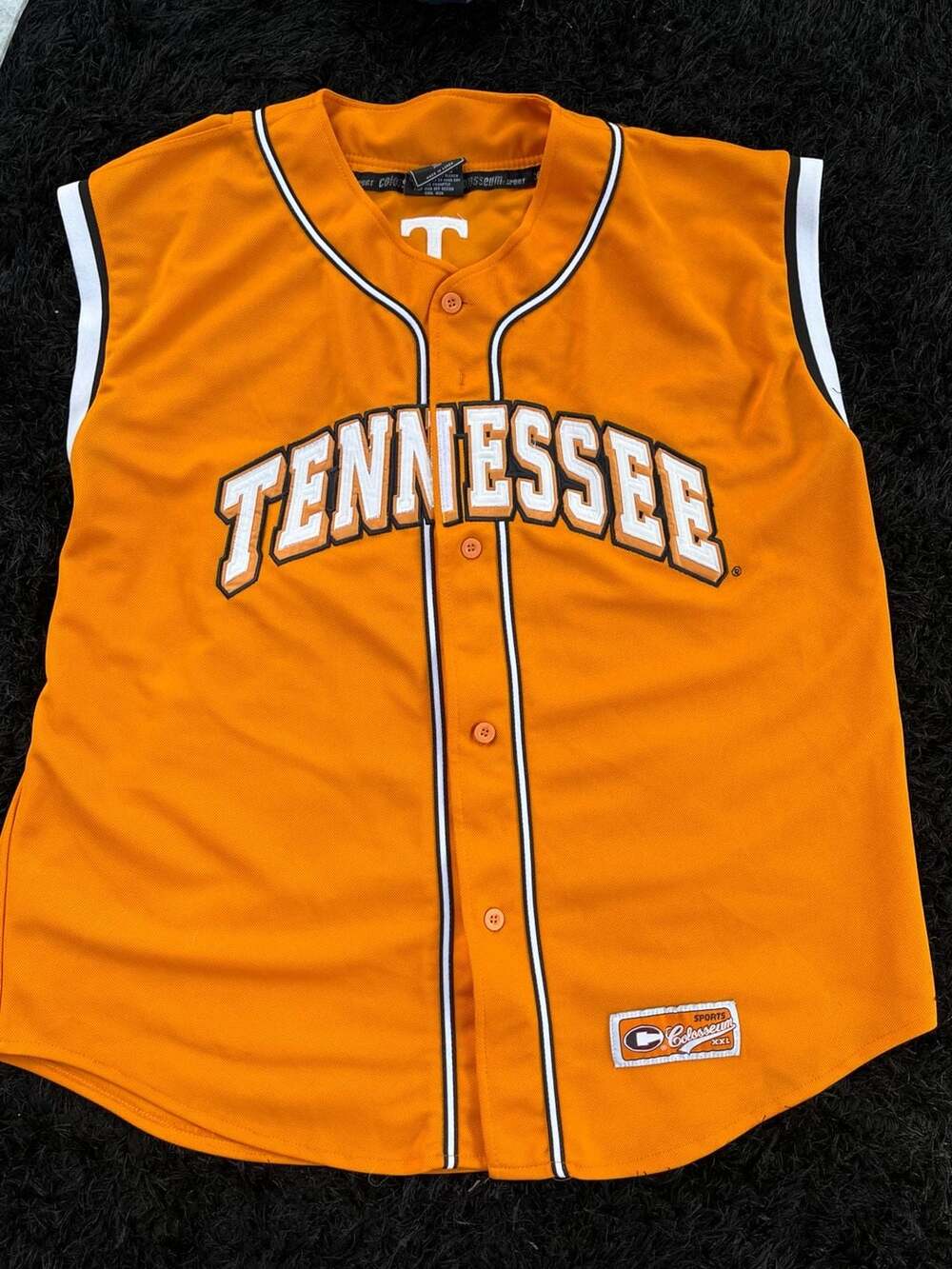 Vintage Colosseum Tennessee Volunteers Embroidered Sleeveless Baseball Jersey